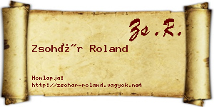 Zsohár Roland névjegykártya