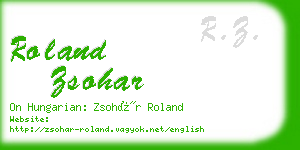 roland zsohar business card